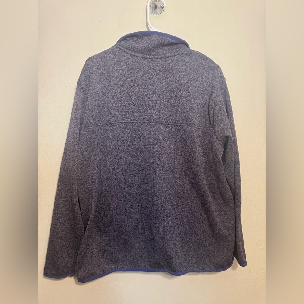 Eddie Bauer Fleece Sweatshirt Womens 2XL Blue 1/4 Button Up Outdoor Casual - Picture 2 of 4